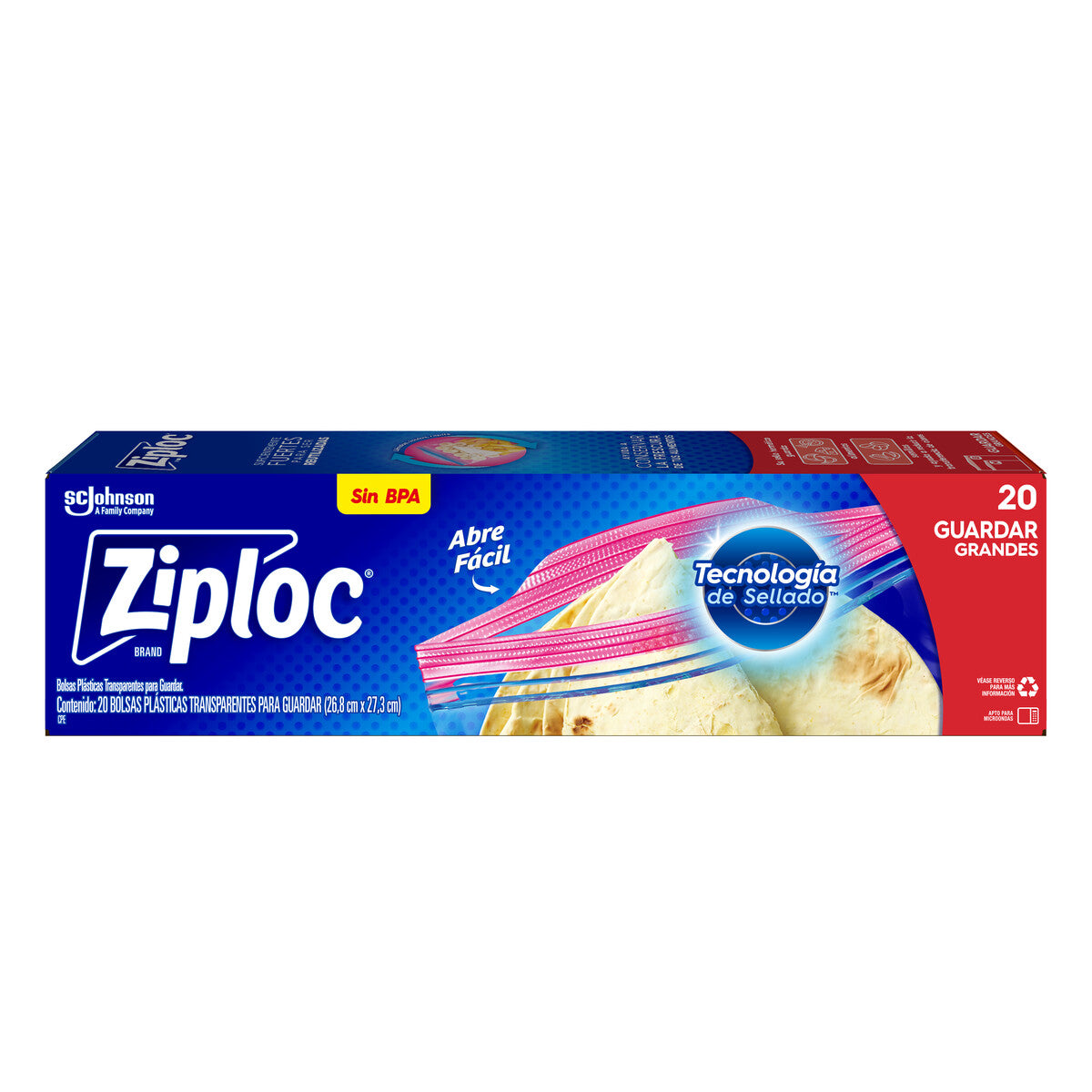 EMP BLS ZIPLOC ALIMENTOS GRANDE12/20PZ