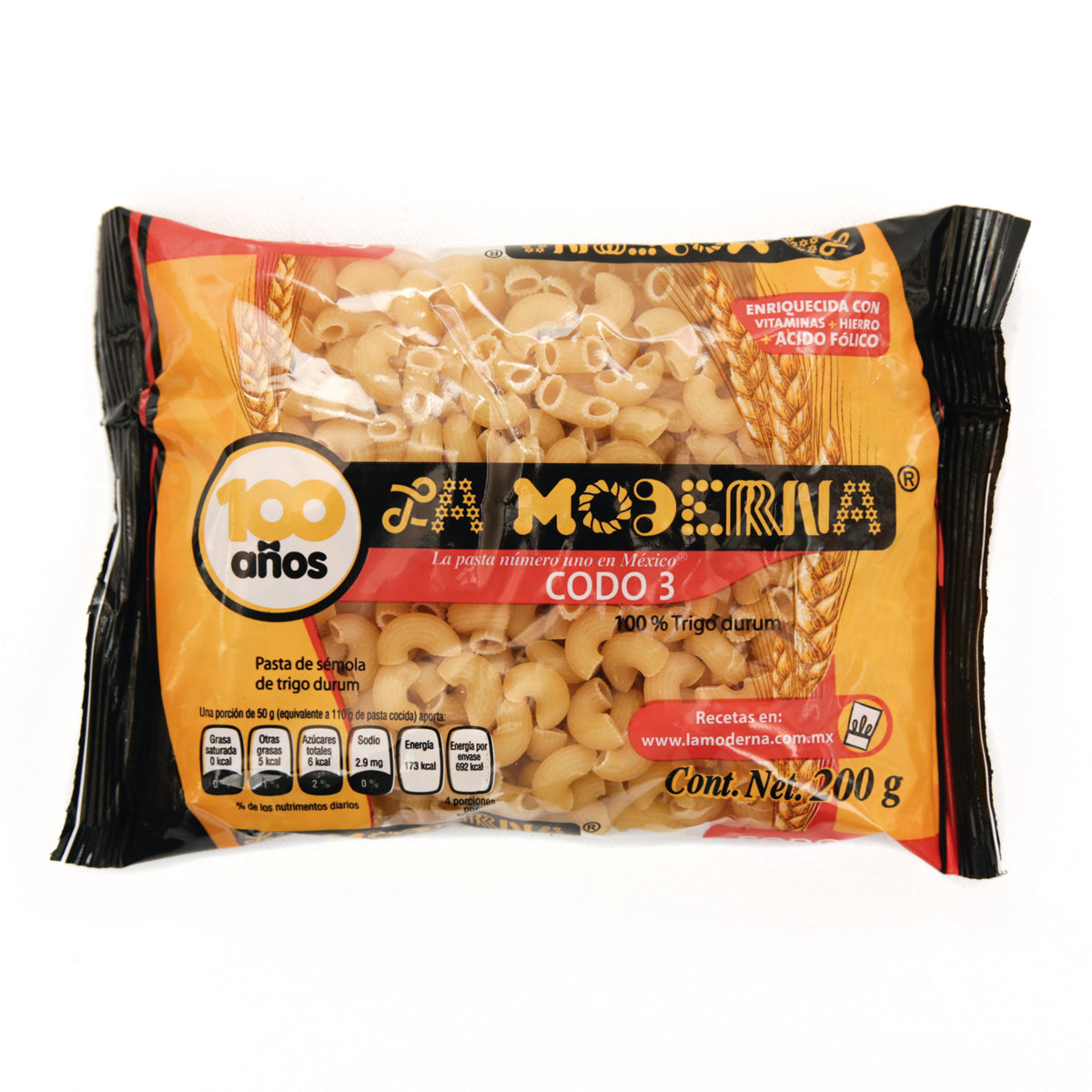 SOP PT LA MODERNA CODO #3 20/200GR
