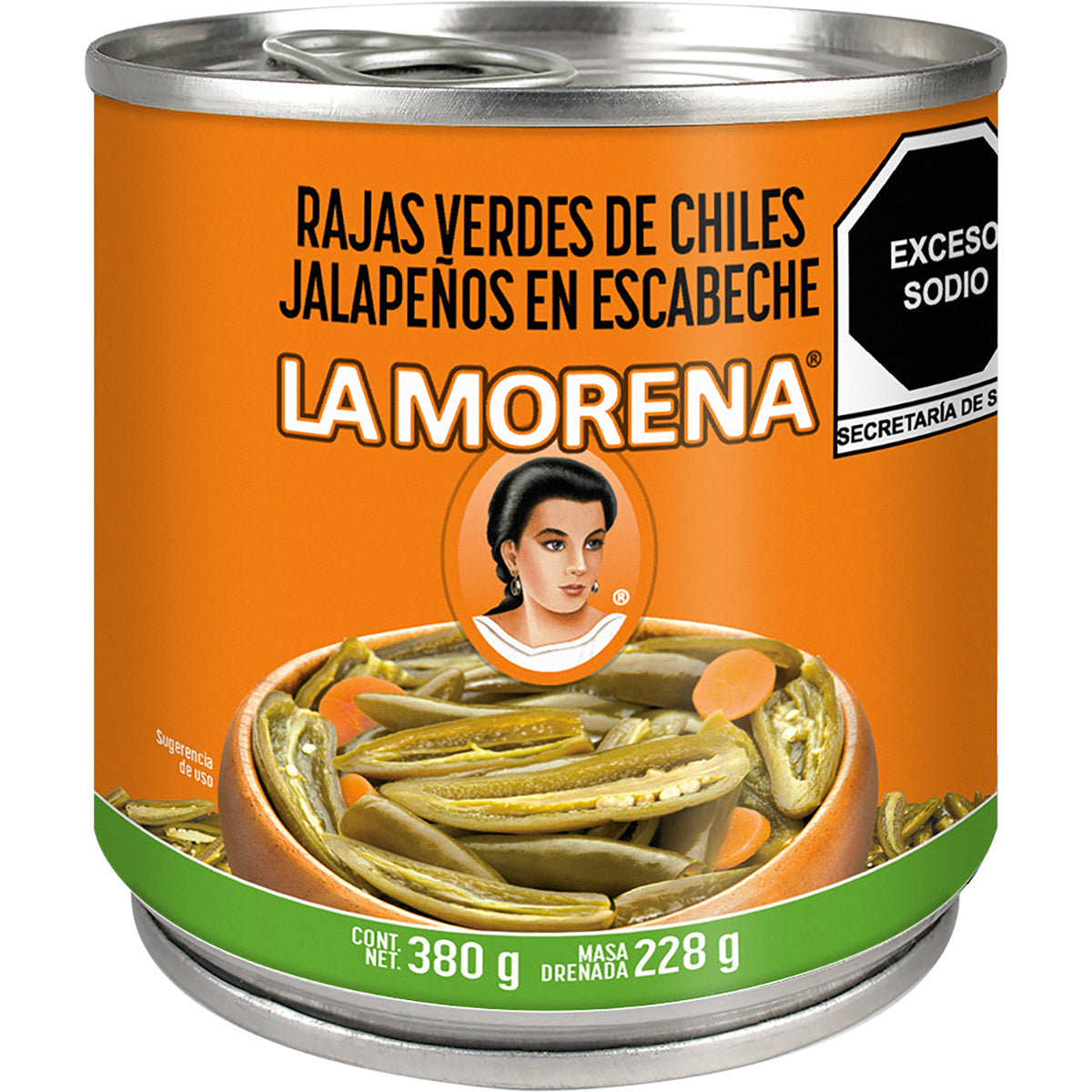 CH LA MORENA RAJA VERDE ESCABE 380GR