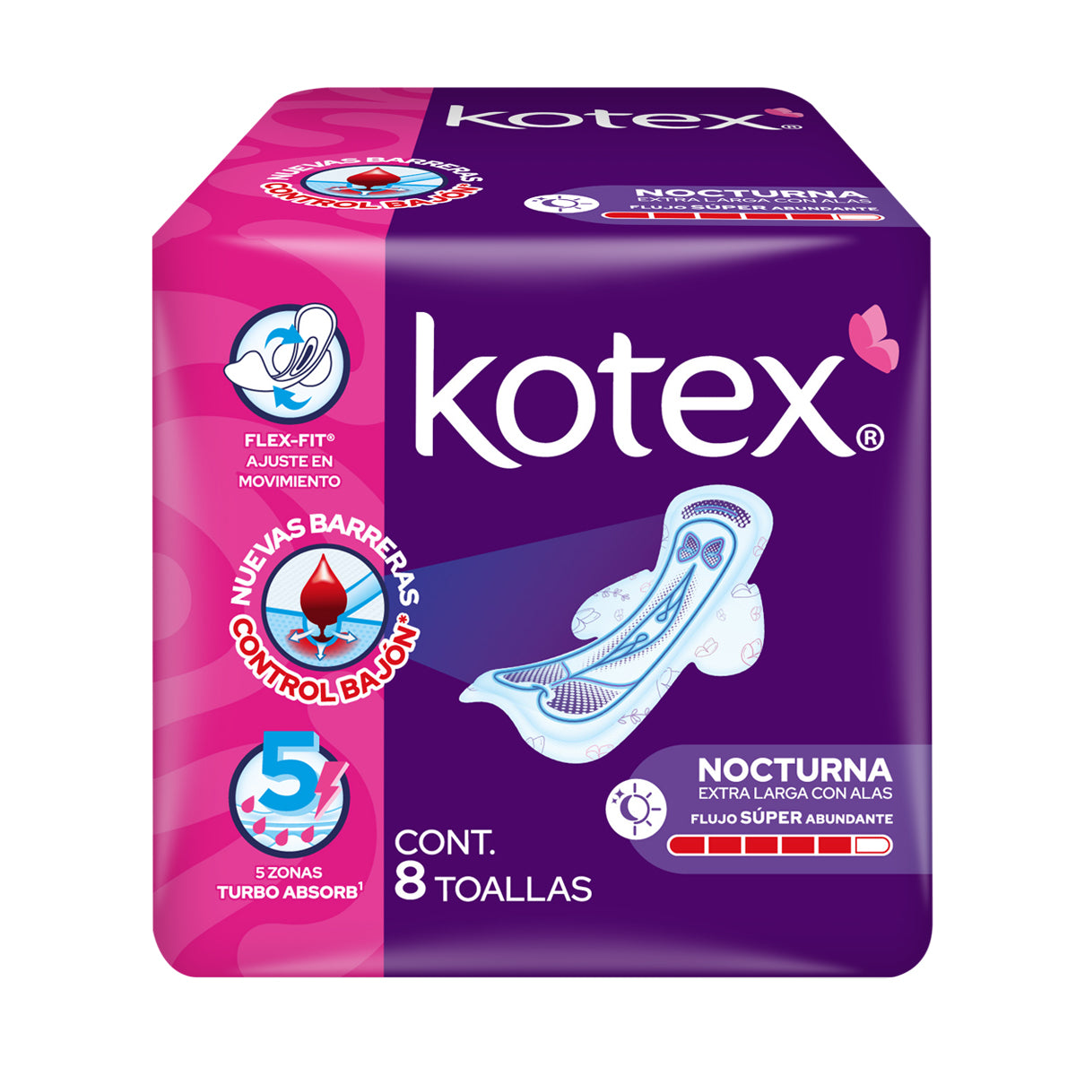 TF KOTEX NOCTURNA C/A 10/8PZ