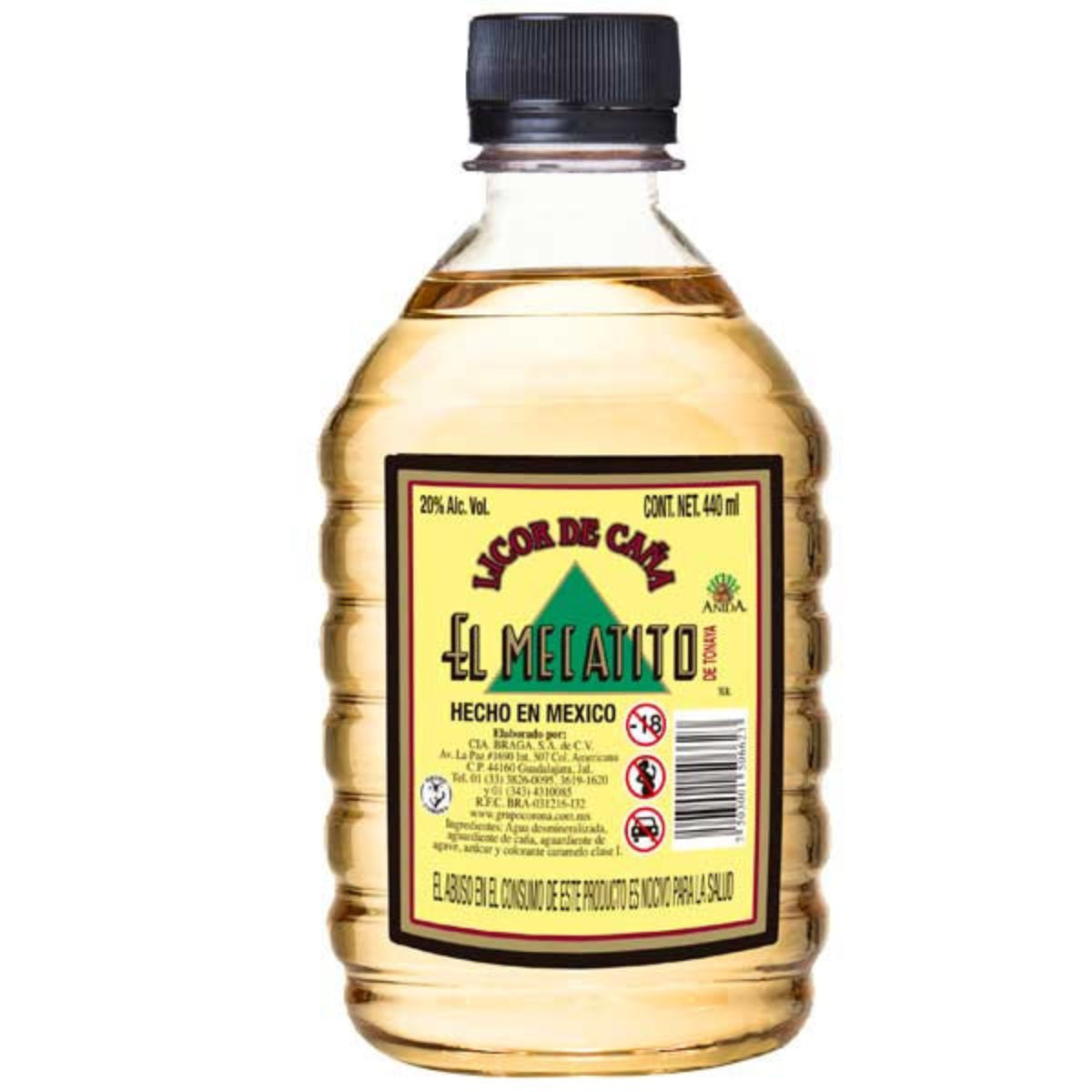 LICOR DE CAÑA EL MECATITO PET 24/440ML