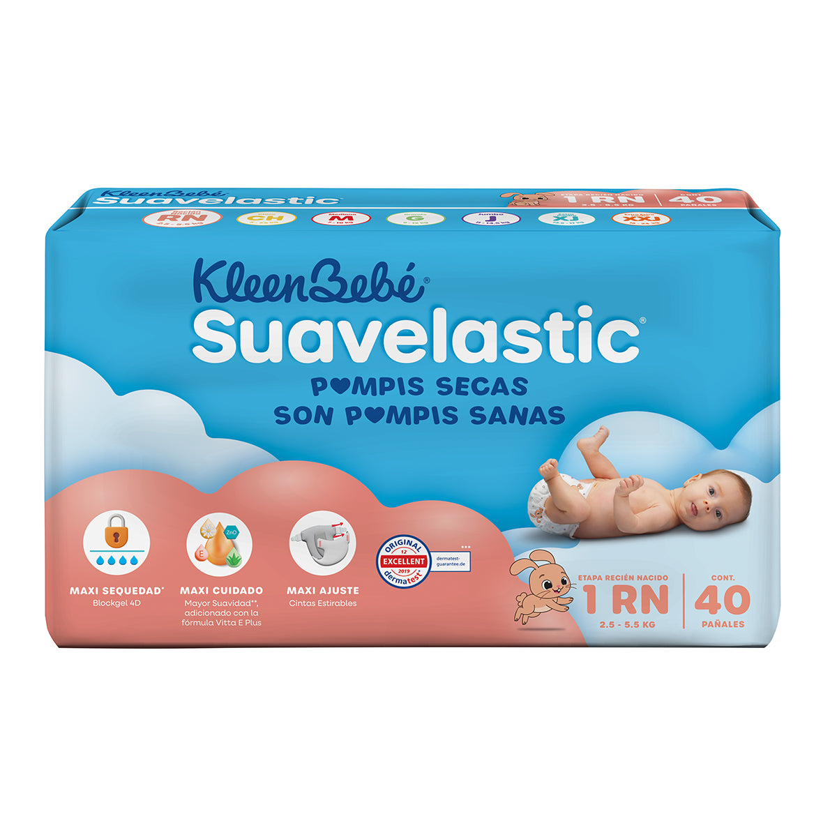 PÑ SUAVELASTIC RECIEN NACIDO4/40PZ
