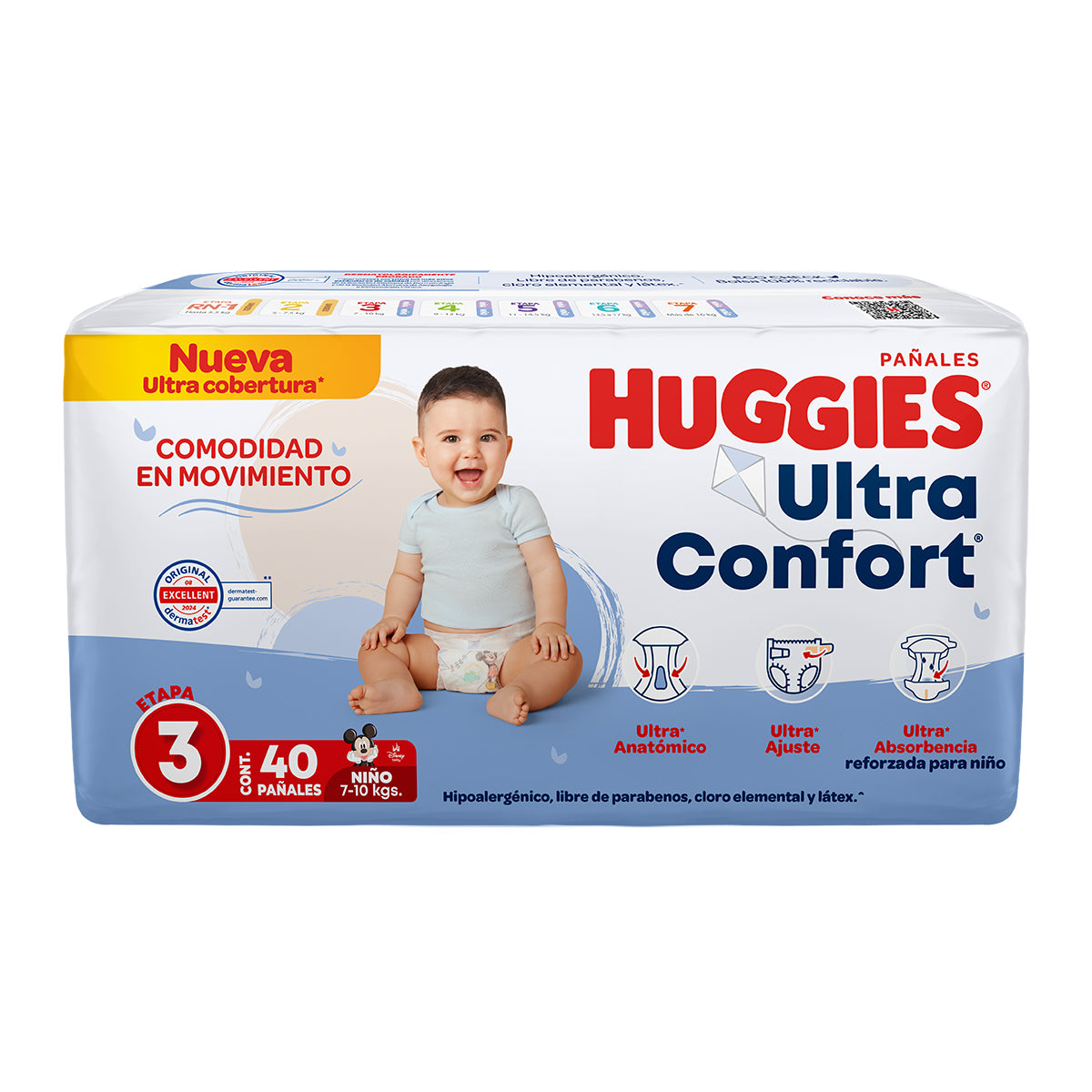 PÑ HUGGIES ULTRACONFORT E3 NIÑO 40PZ