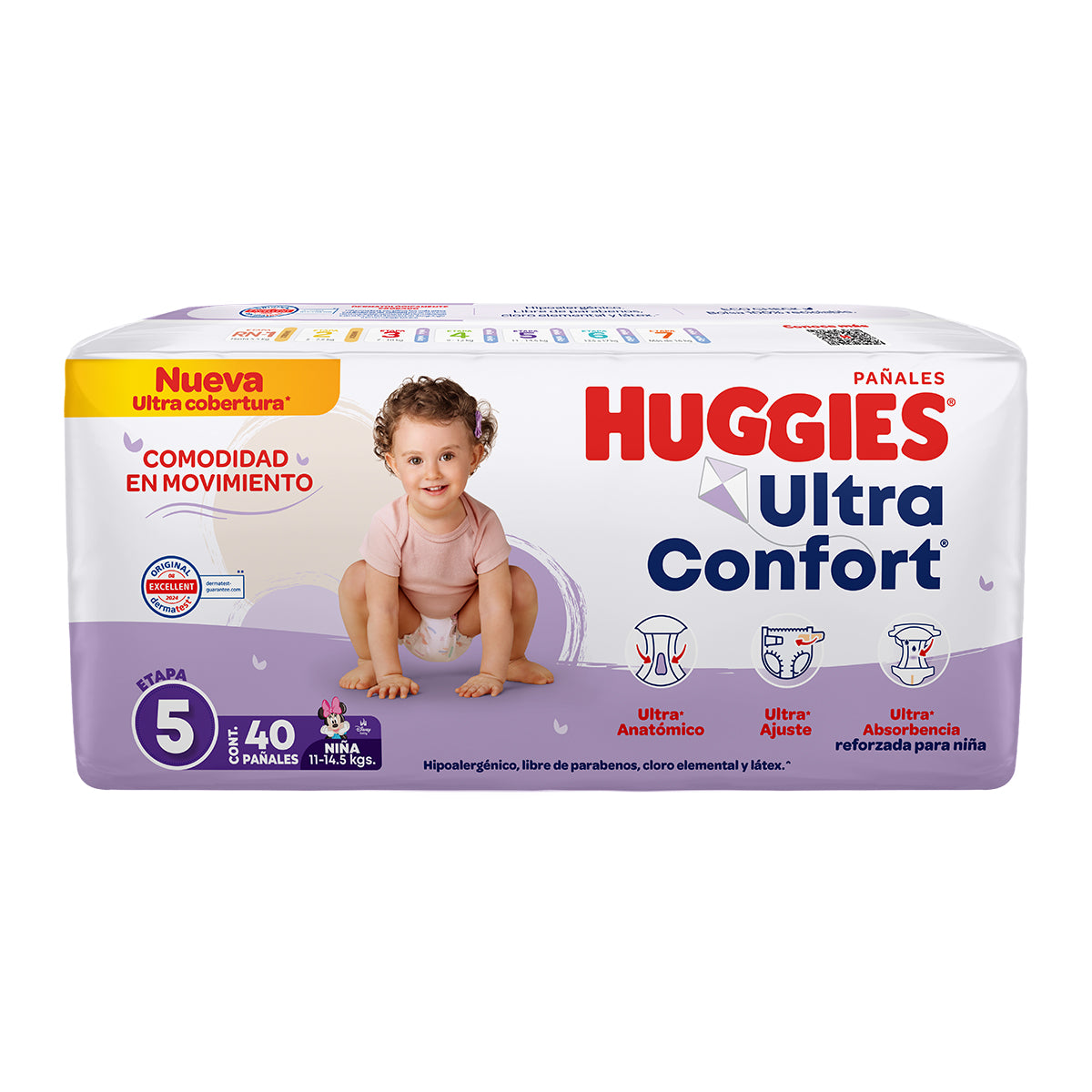 PÑ HUGGIES ULTRACONFORT E5 NIÑA 40PZ
