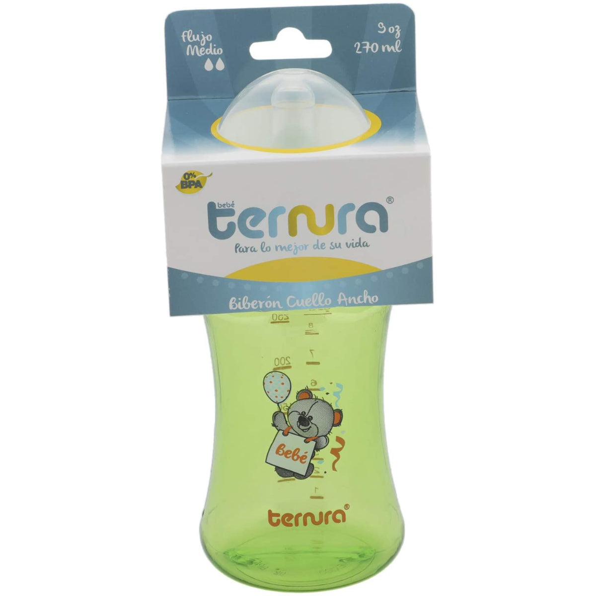 BB BIBERON TERNURA CUELLO ANCHO 12/9OZ