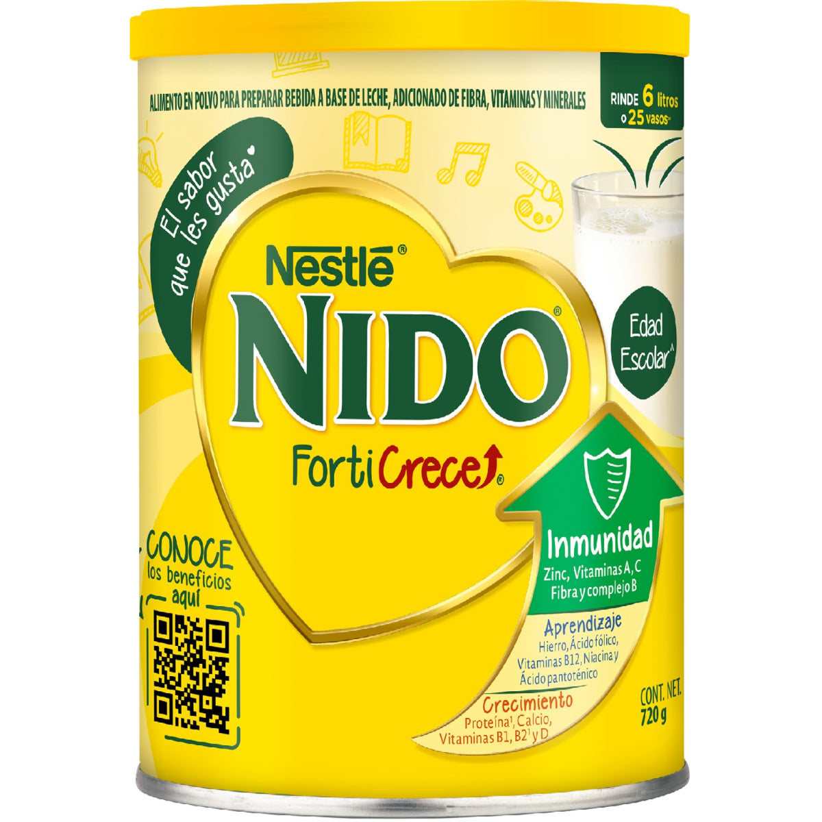 LCH POLV NIDO FORTICRECE LATA 12/720GR