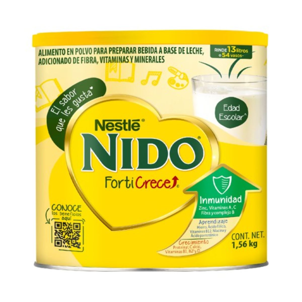 LCH POLV NIDO FORTICRECE LATA 6/1.56KG