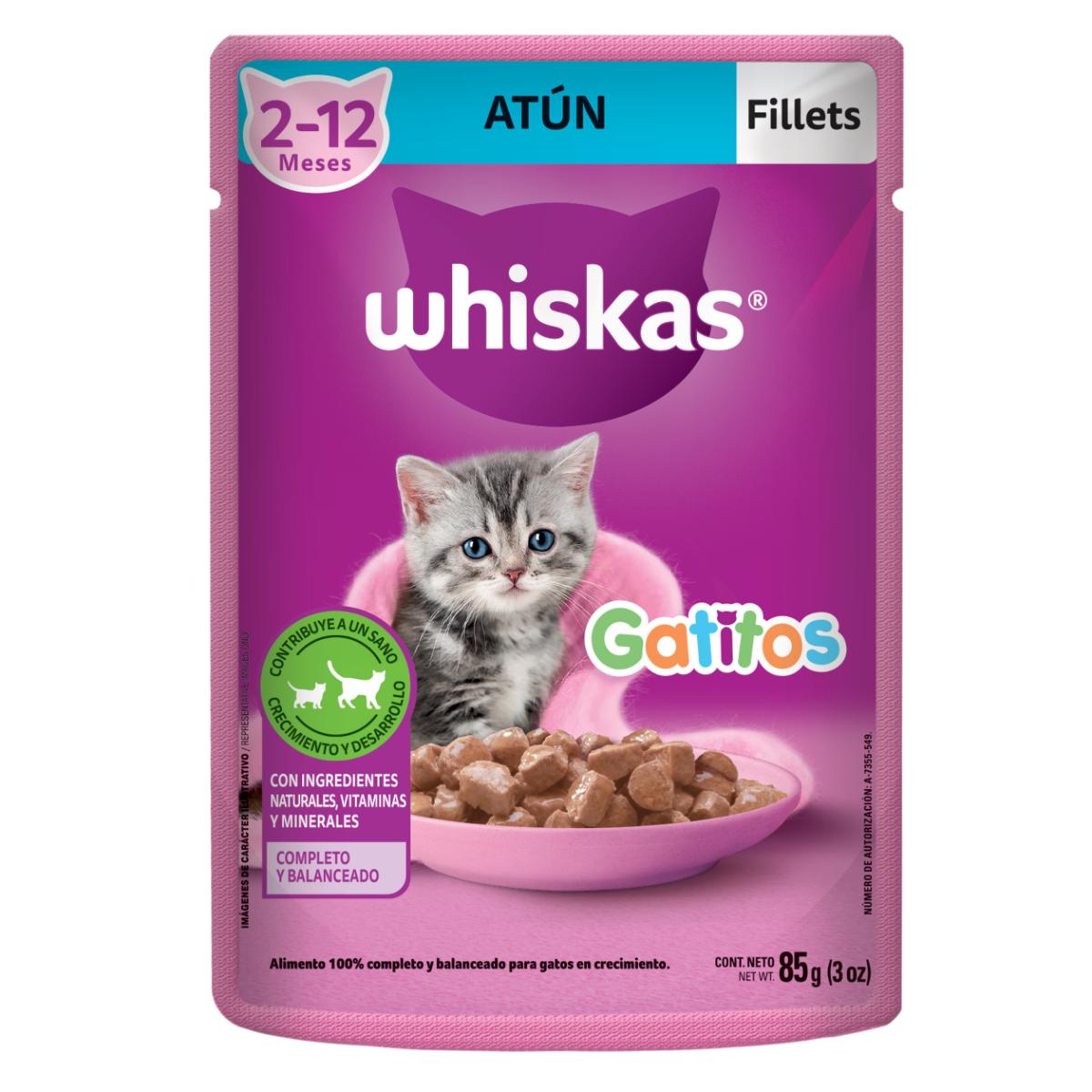 MASC WHISKAS POUCH ATUN GATITOS 8/85GR