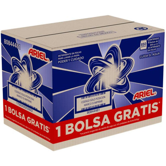 DET ARIEL REGULAR+1PZ GRATIS10/850GR