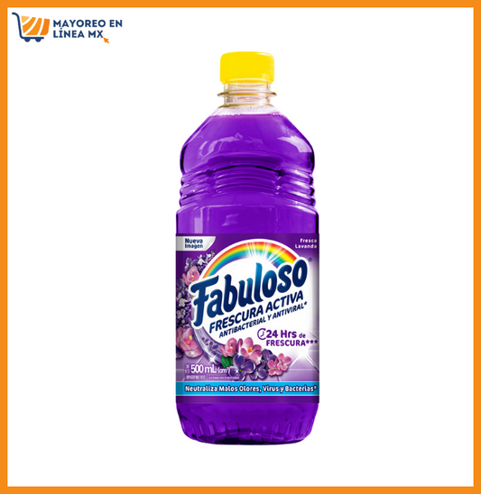 Limpiador Multiusos Fabuloso Frescura Activa Antibacterial Fresca Lavanda 500 ml