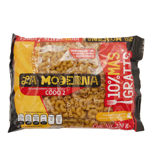 SOP PT LA MODERNA CODO #2 20/200GR