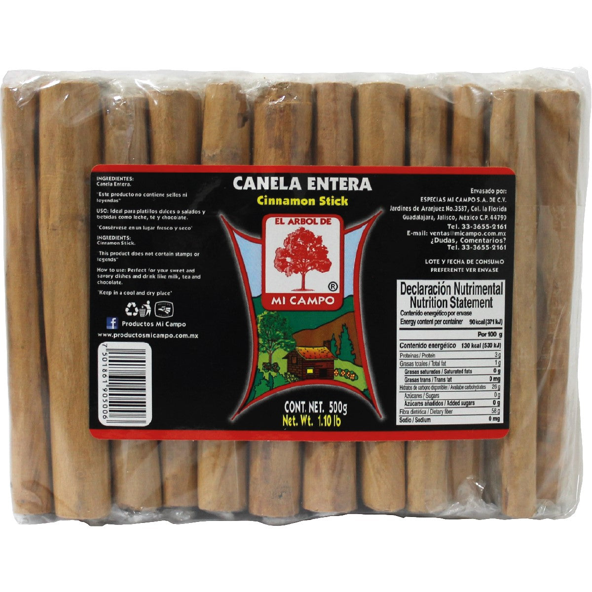 COND MI CAMPO CANELA ENT20/500GR