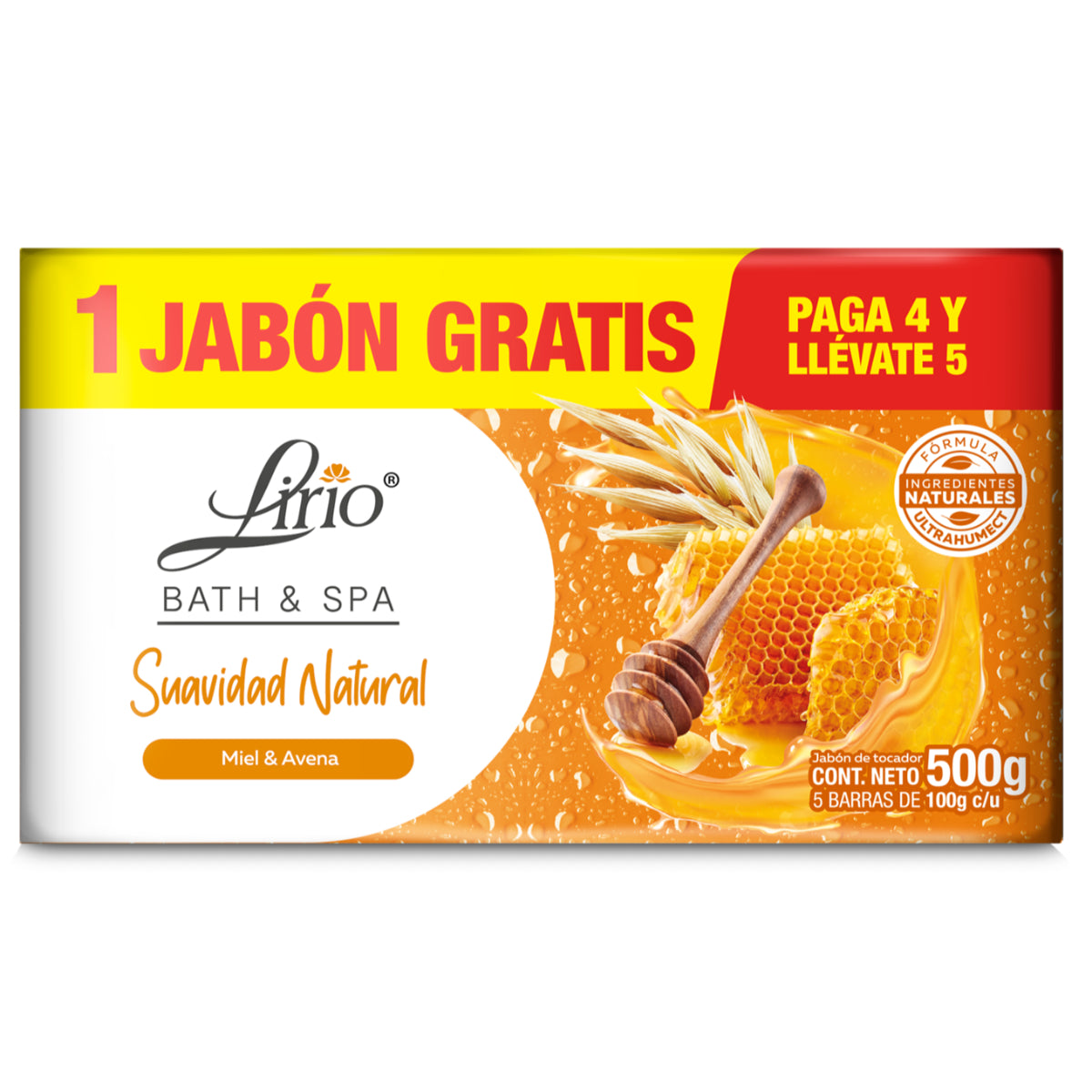 JT LIRIO MIEL/AVEN 4+1PZ GRAT 20/5/100GR