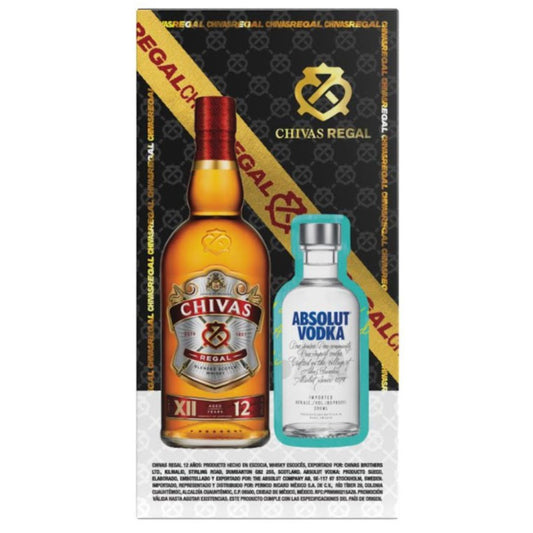 WK CHIVAS REGAL 12+ABSOLUT 200ML 6/750ML