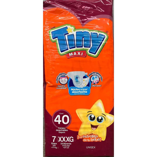 PÑ TINY MAXI TALLA 7 XXXG 4/40PZ