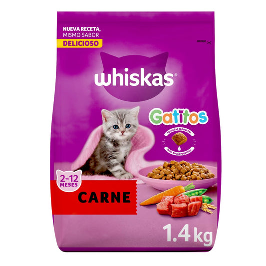 MASC WHISKAS CARNE GATITOS12/1.4KG