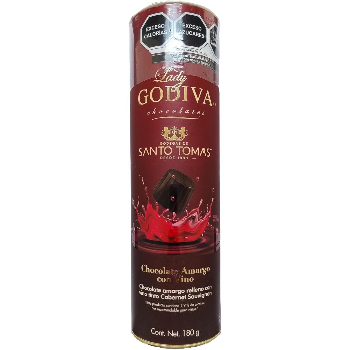 DL CHOC LADY GODIVA VINO TUBO180GR