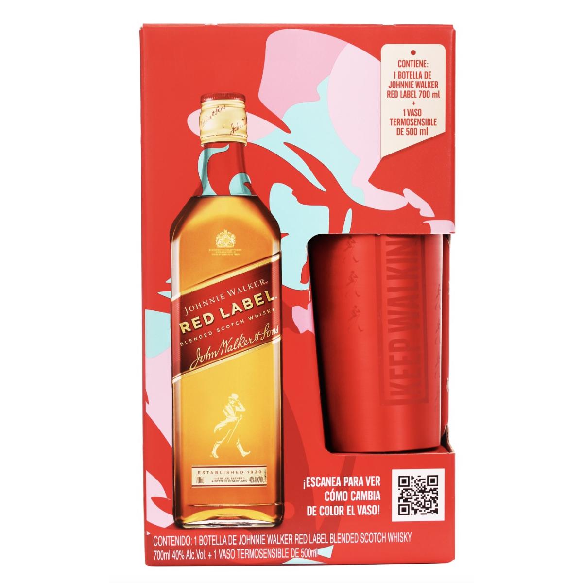 WK JOHNNIE WALKER RED+VASO TERMO 6/700ML