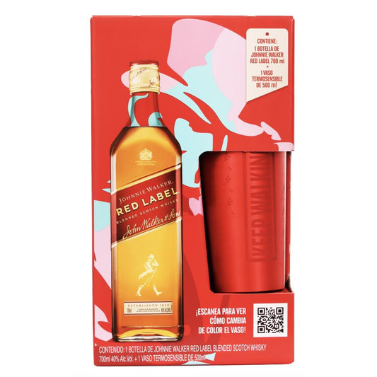 WK JOHNNIE WALKER RED+VASO TERMO 6/700ML