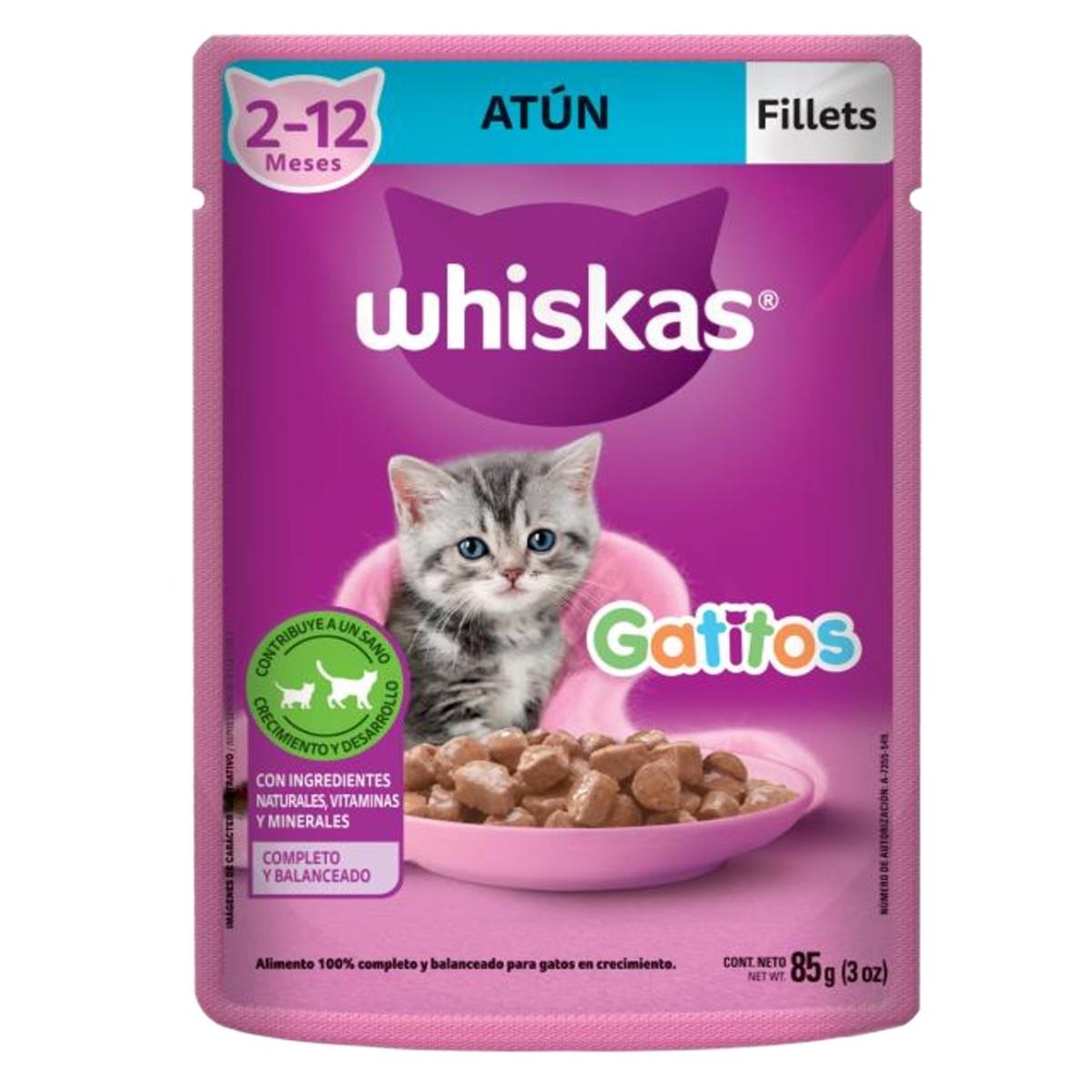 MASC WHISKAS POUCH ATUN GATITOS 85GR