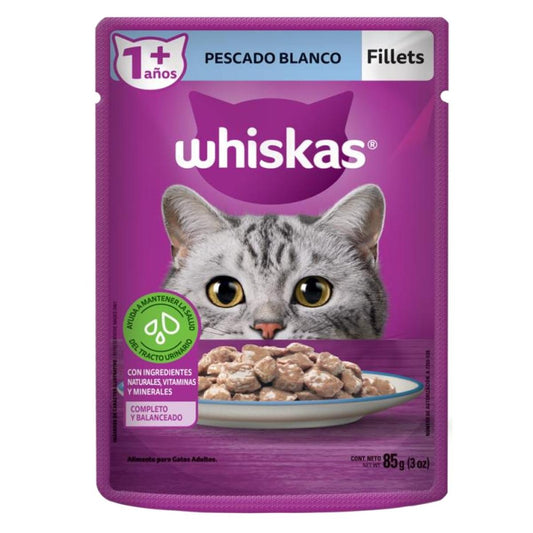 MASC WHISKAS POUCH PESCADO BLANC85GR