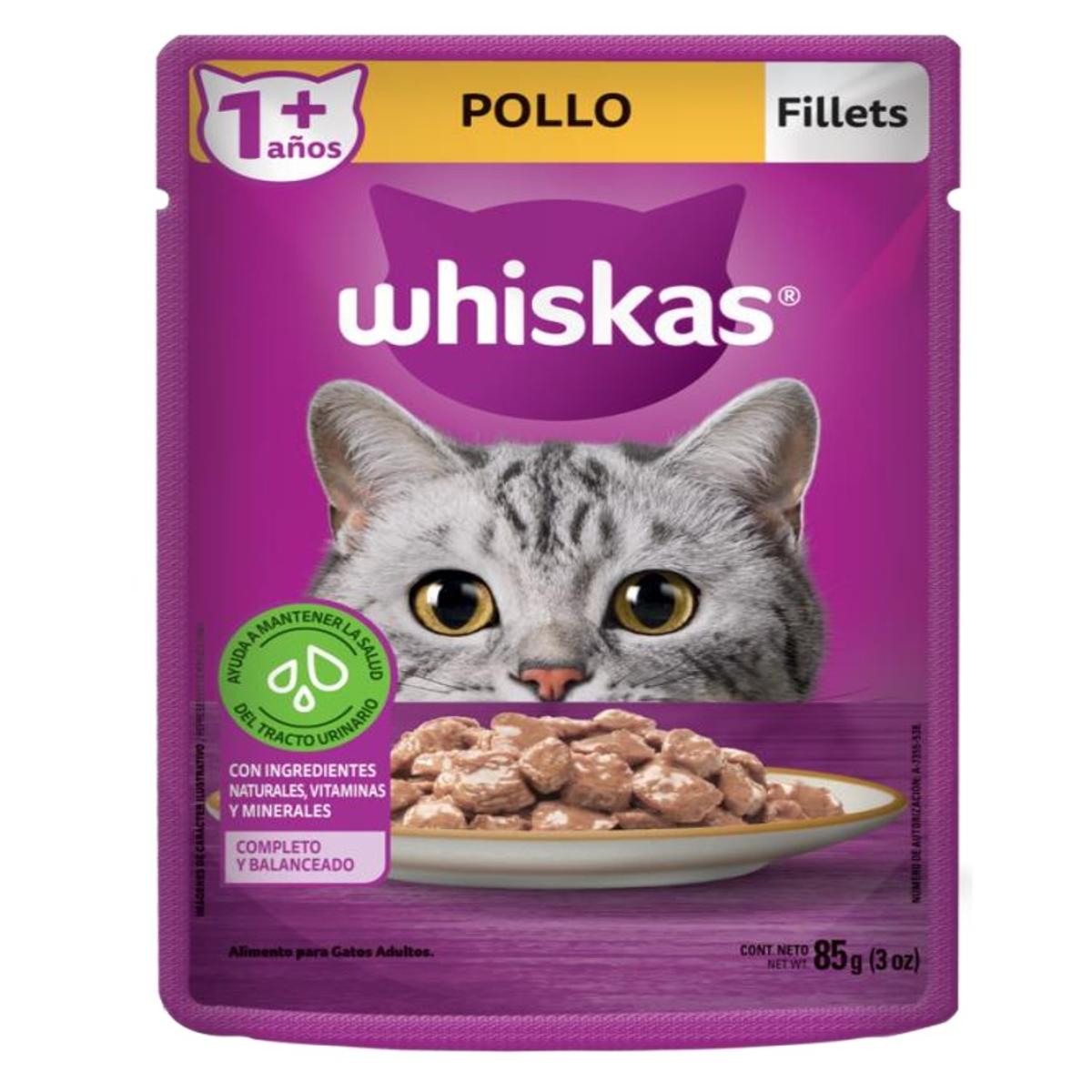 MASC WHISKAS POUCH POLLO85GR