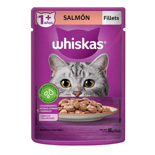 MASC WHISKAS POUCH SALMON 85GR
