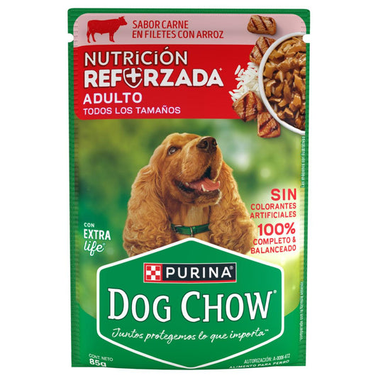 MASC DOG CHOW POUCH ADULTO CARNE 12/85GR