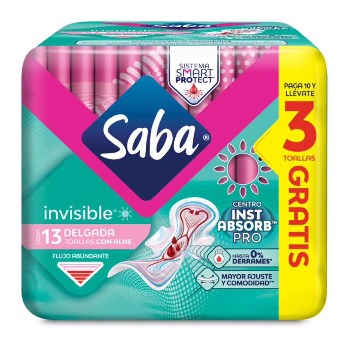 TF SABA INVISIBLE C/A+3PZ GRATIS 12/10PZ