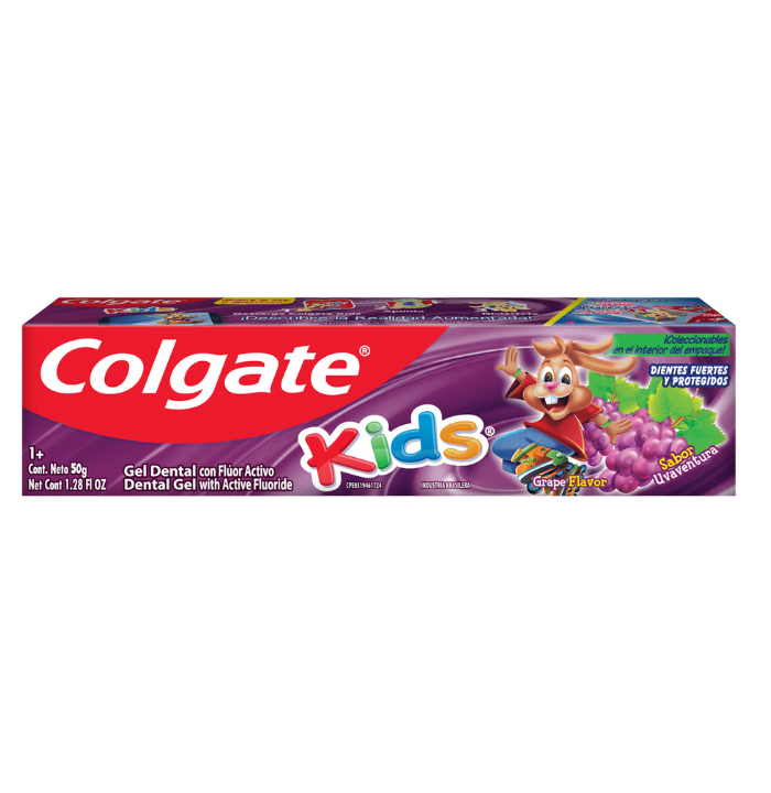 Pasta Dental Infantil Colgate Kids Sabor Uva para Niños 50 Gr