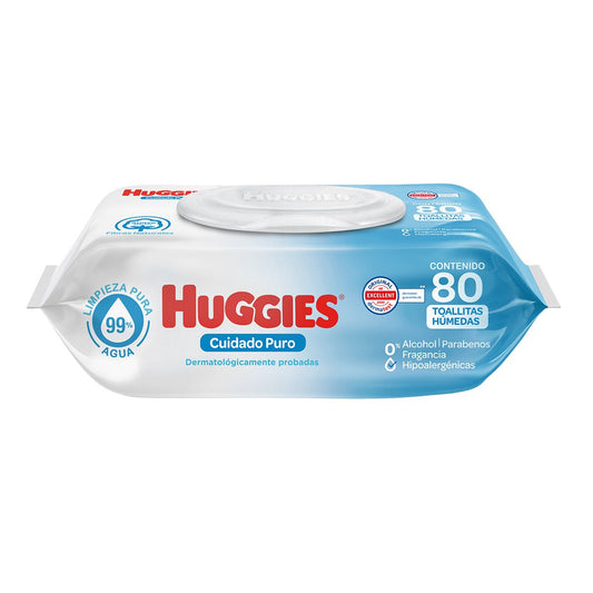 BB TOALL HUM HUGGIES CUIDADO PUR 18/80PZ