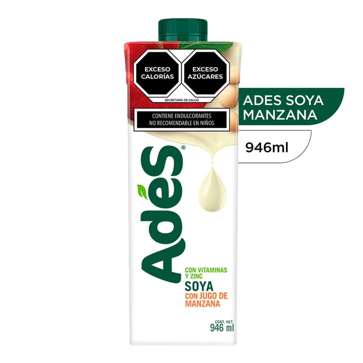 JUG ADES MANZANA12/946ML