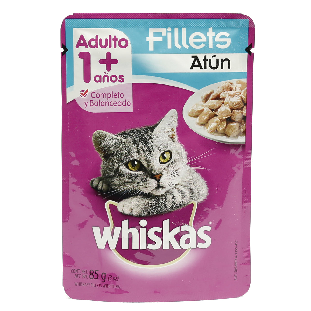 MASC WHISKAS ATUN 8/85GR