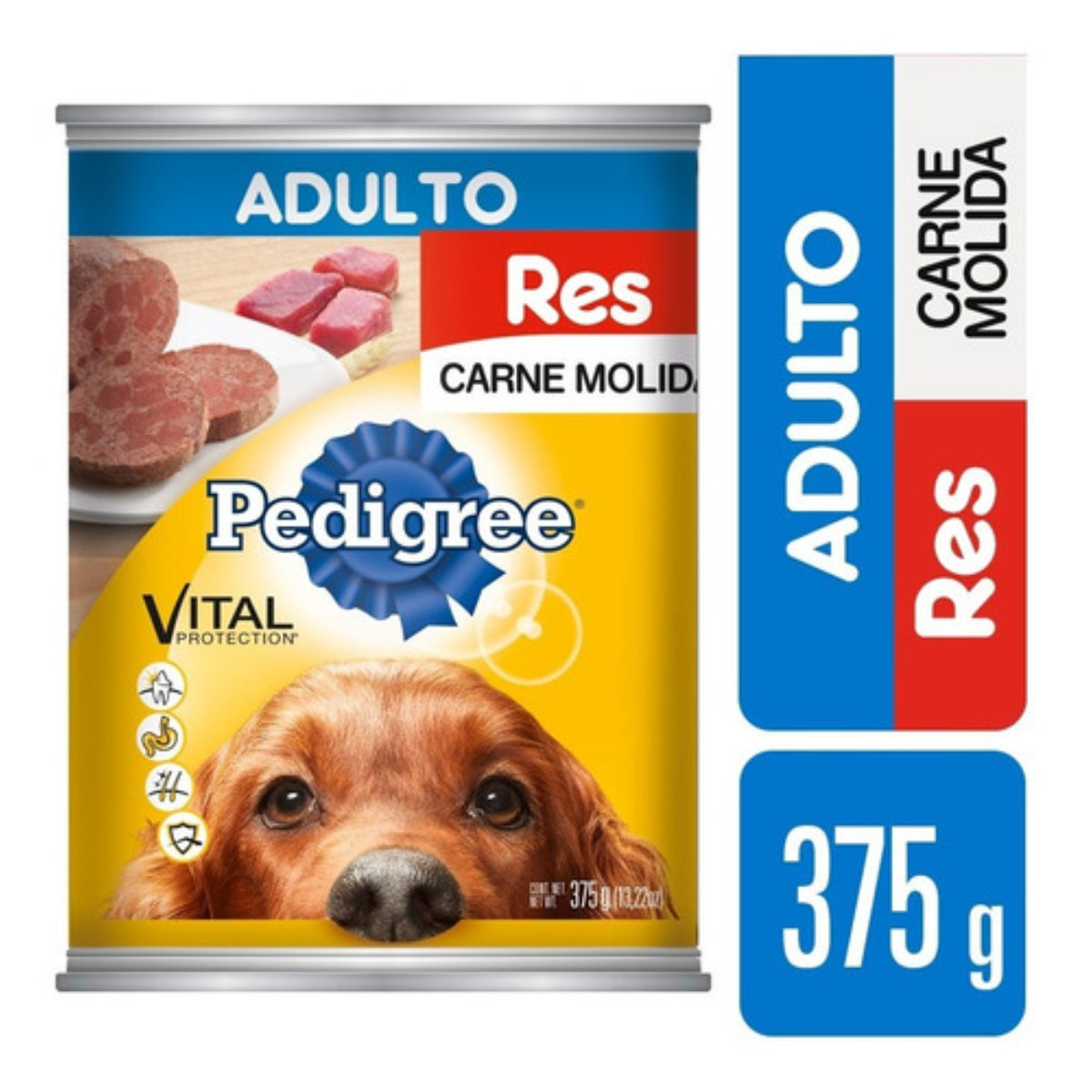 MASC PEDIGREE ADULTO RES/MOLI 24/375GR