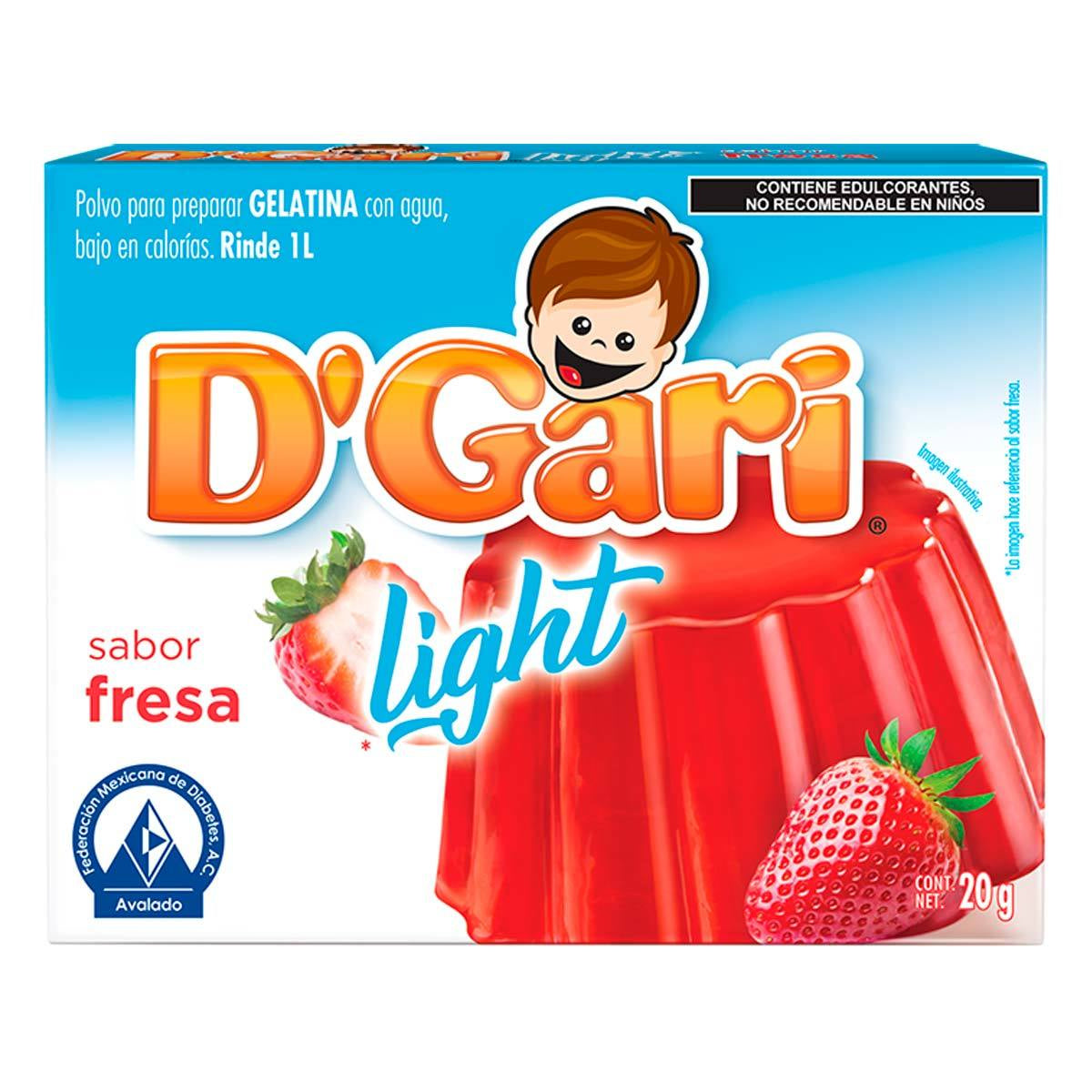 GEL DGARI AGUA LIGHT FRESA 24/20GR