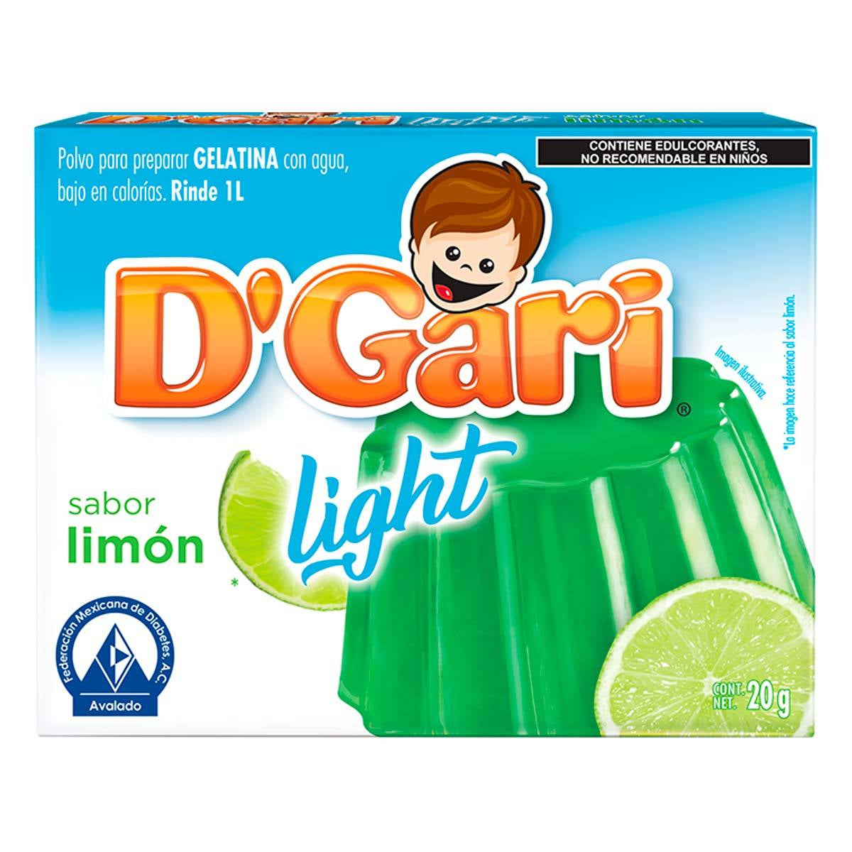 GEL DGARI AGUA LIGHT LIMON 24/20GR