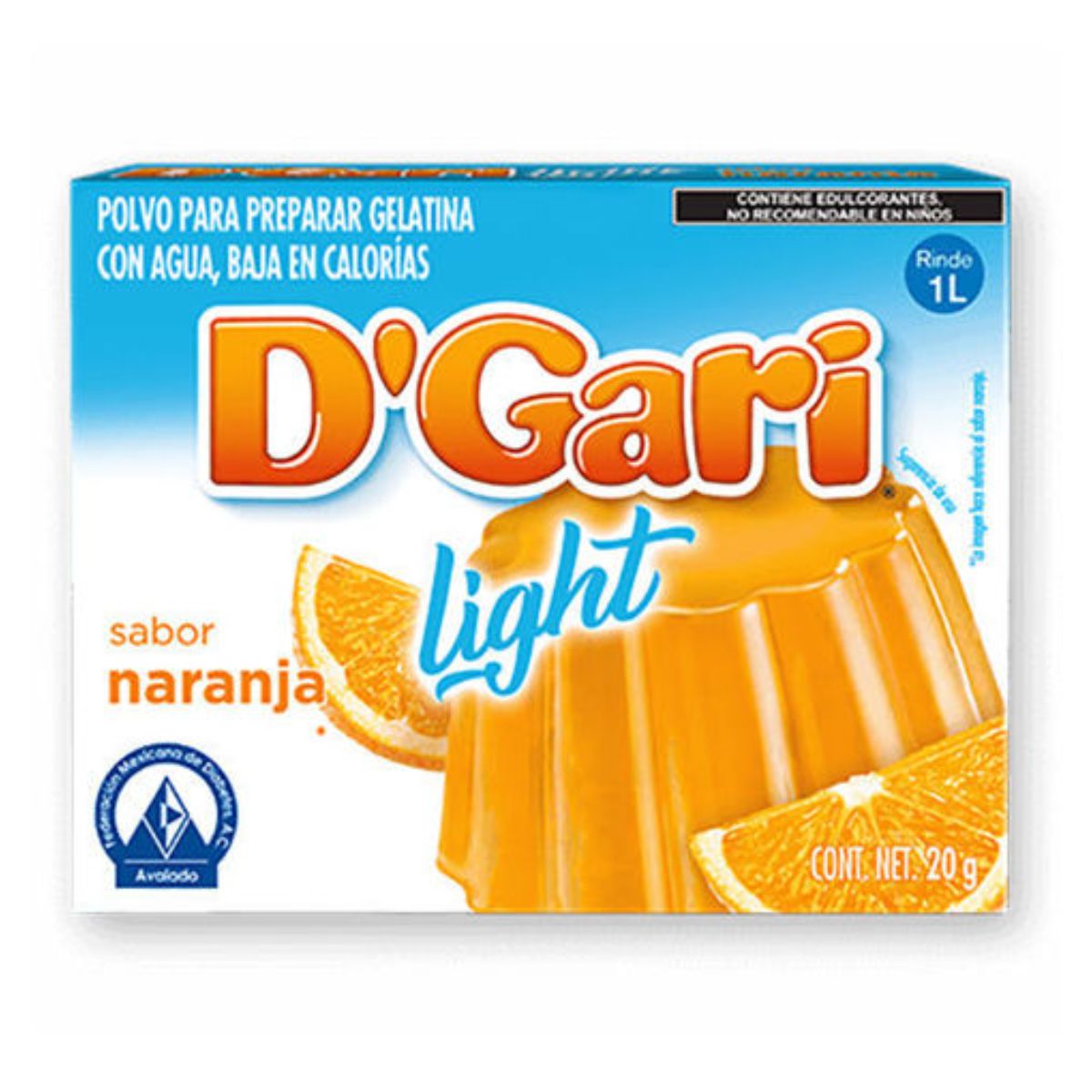 GEL DGARI AGUA LIGHT NARANJA 24/20GR