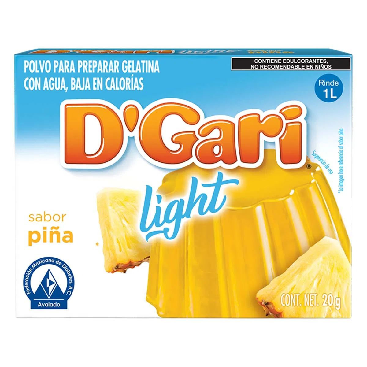 GEL DGARI AGUA LIGHT PIÑA24/20GR