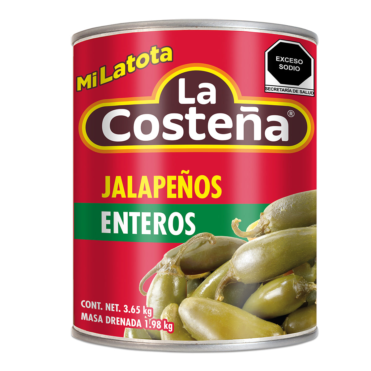 CH COSTEÑA JALAPEÑOS      6/3.65KG