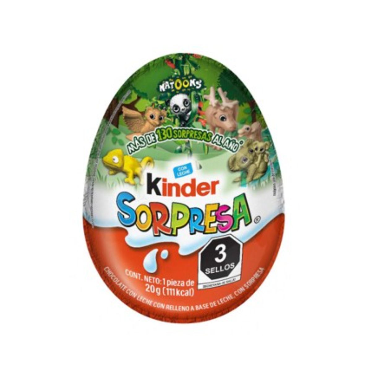 DL CHOC KINDER SORPRESA ANIMALES 8PZ