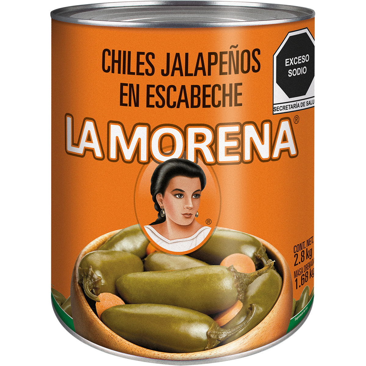 CH LA MORENA JALAPEÑO ESCABECHE6/2.8KG