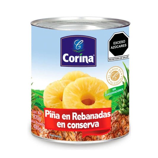 ALM CORINA PIÑA REBANADA12/800GR