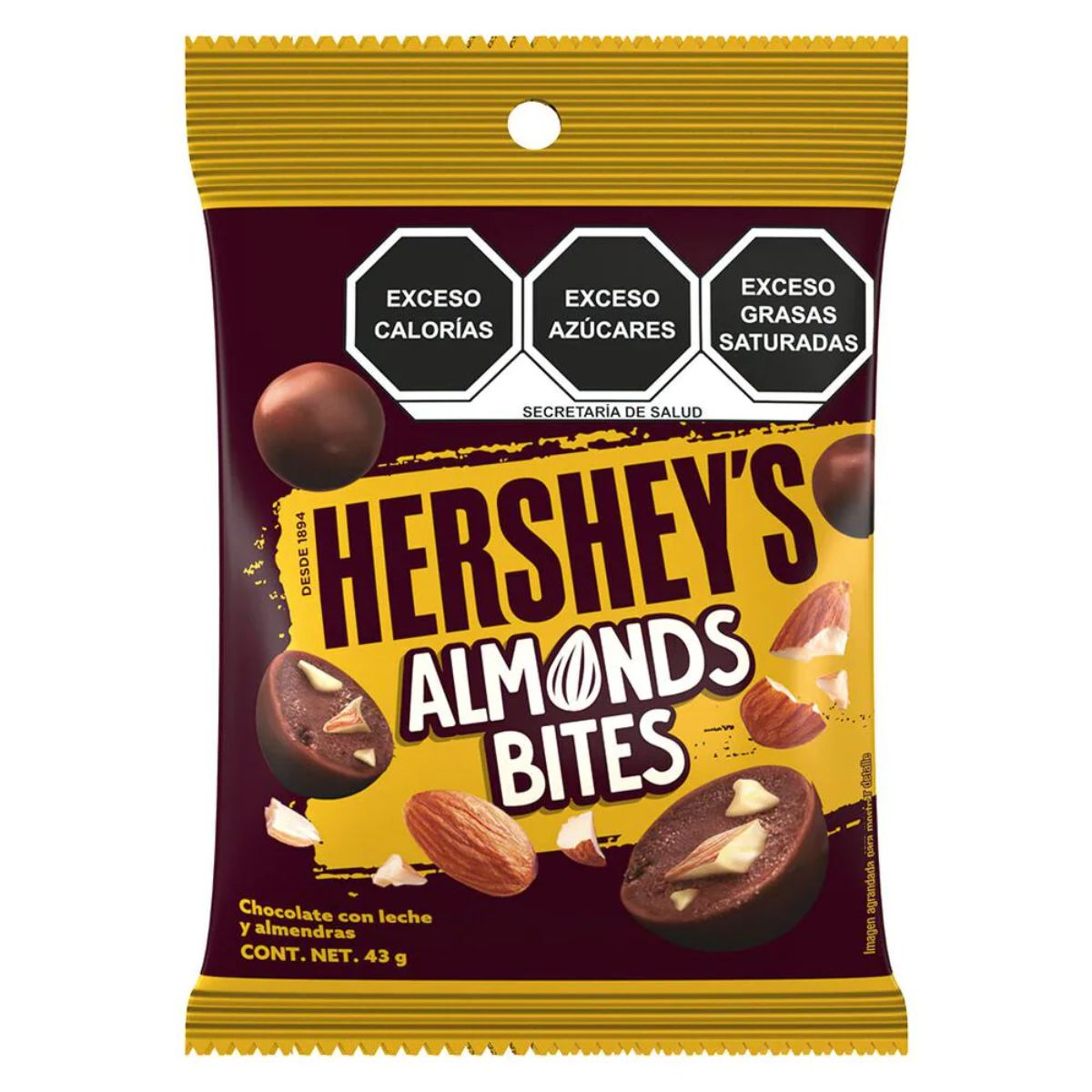 DL CHOC HERSHEYS BITES ALMEND 6/43GR