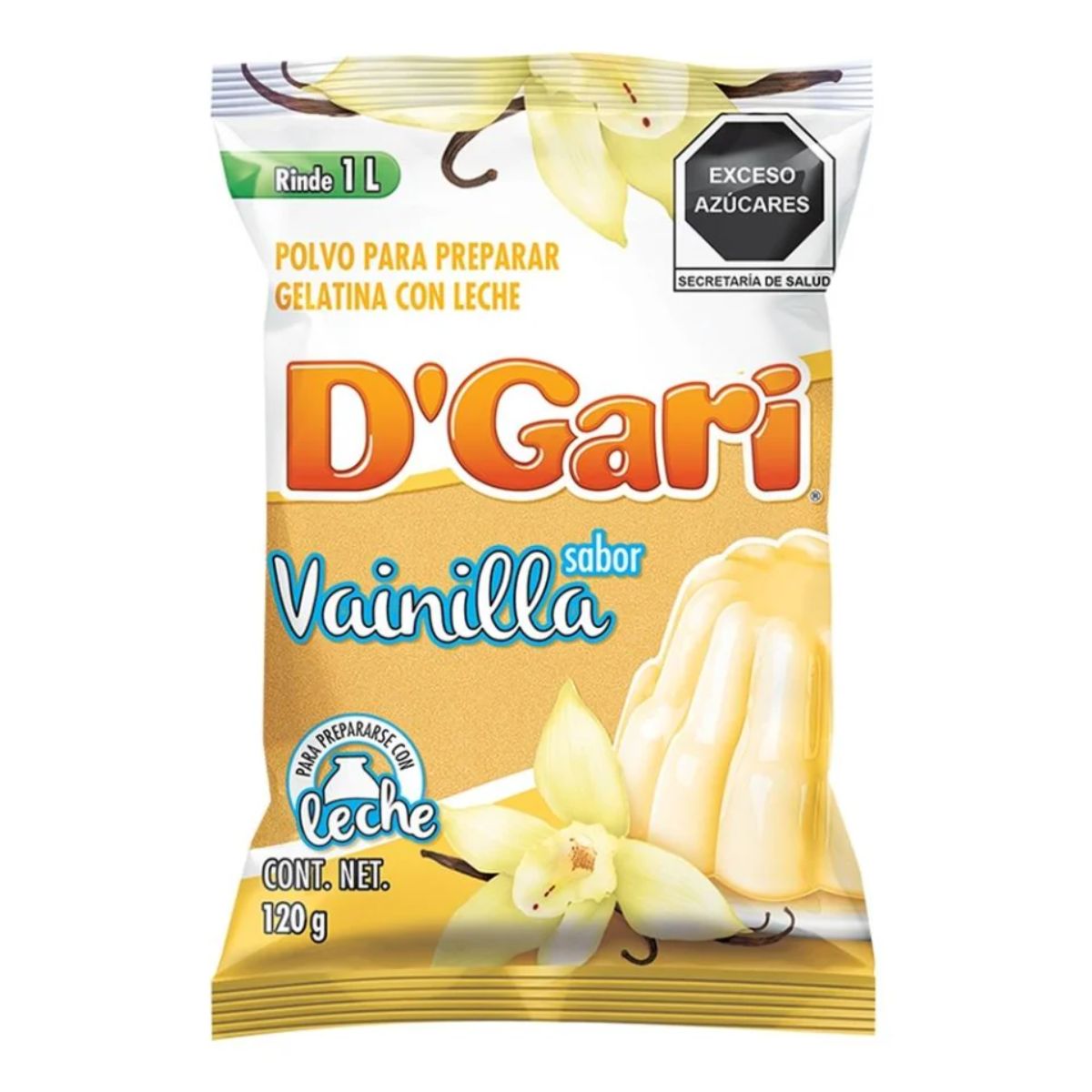 GEL DGARI LECHE VAINILLA +3GEL50/120GR