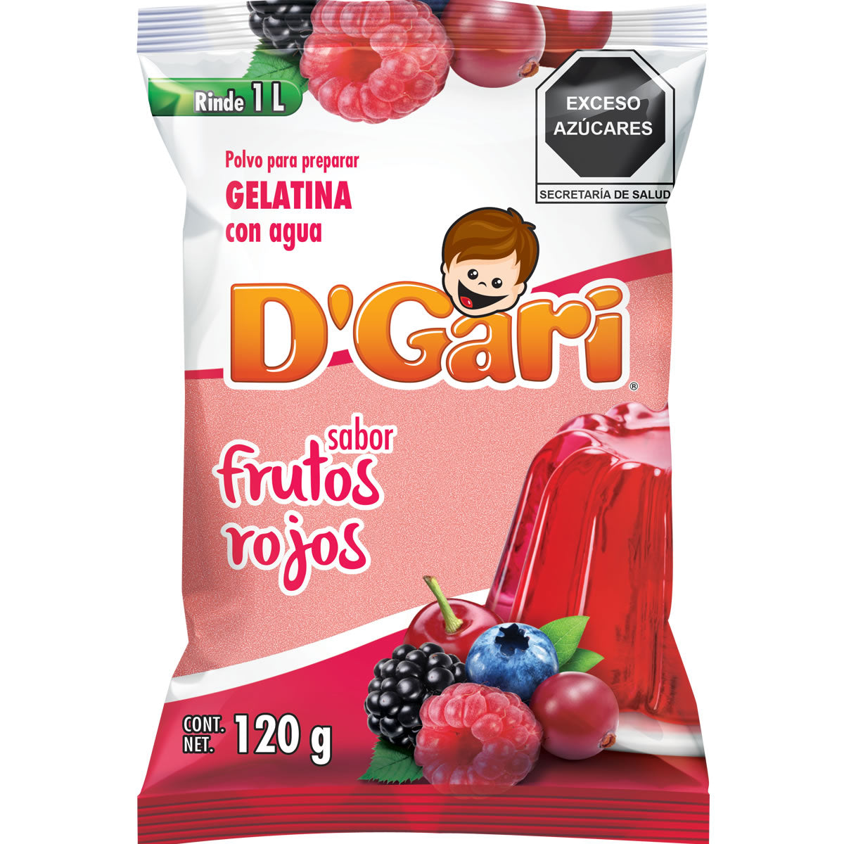 GEL DGARI AGUA FRUTOS ROJOS 50/120GR