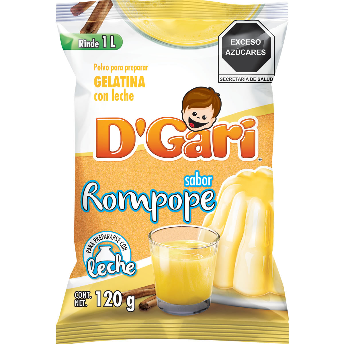 GEL DGARI LECHE ROMPOPE 50/120GR