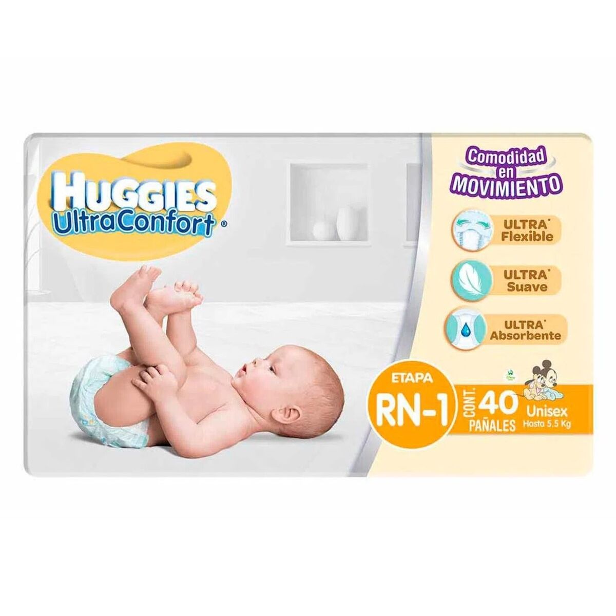 PÑ HUGGIES ULTRACONFORT RN-E1 4/44PZ