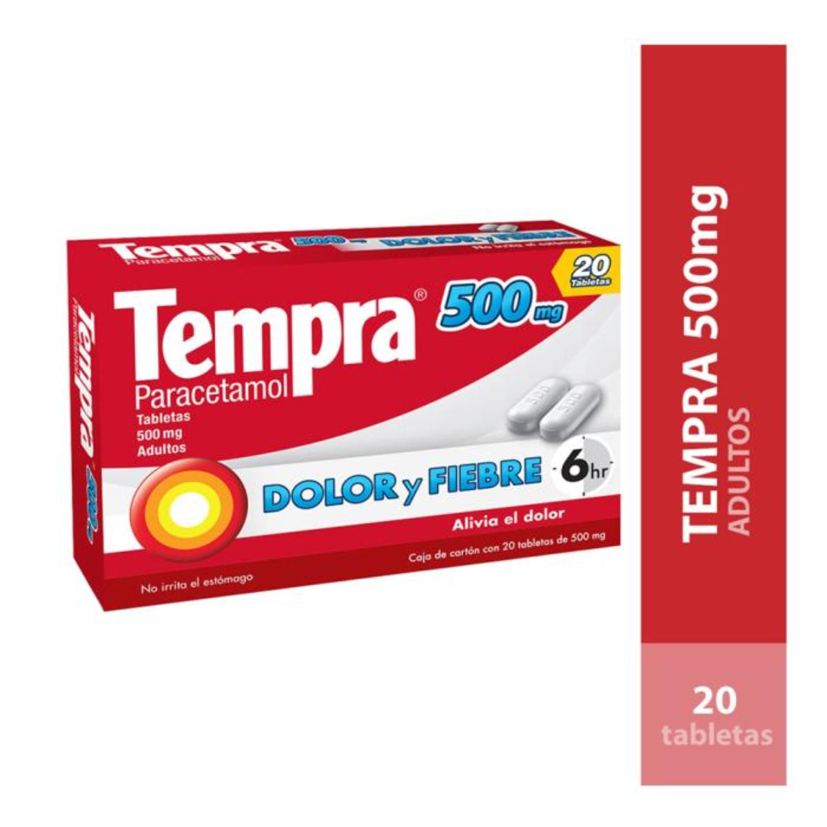 FAR MED TEMPRA ADULTO 500MG    20TAB