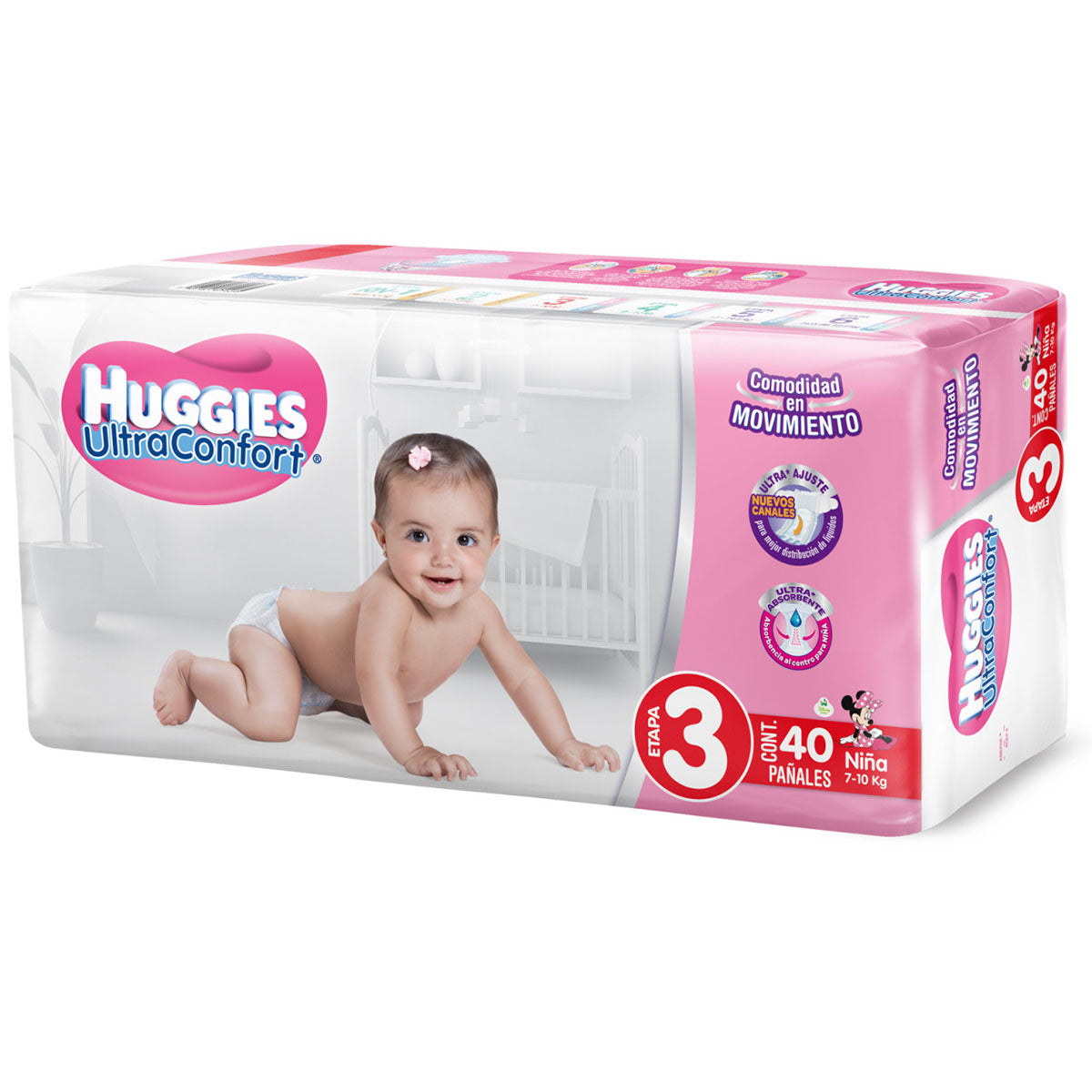 PÑ HUGGIES ULTRACONFORT E3 NIÑA 5/40PZ