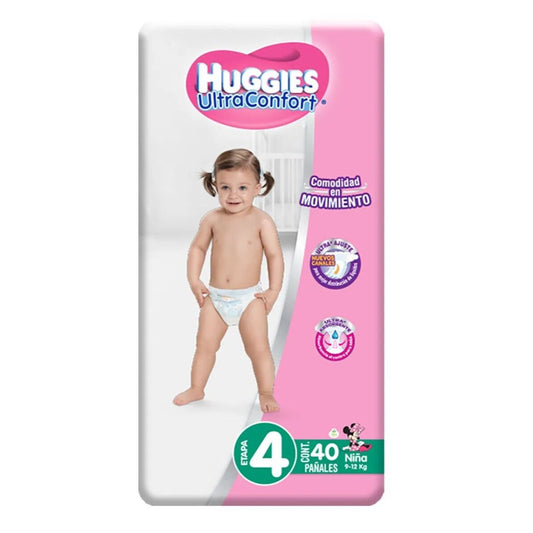 PÑ HUGGIES ULTRACONFORT E4 NIÑA 5/40PZ